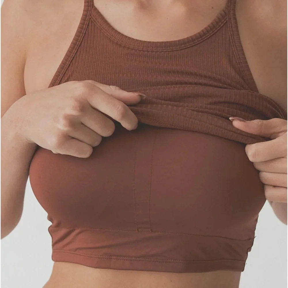 Klassy Network Brown Ribbed Tank Top - Picture 2 of 6